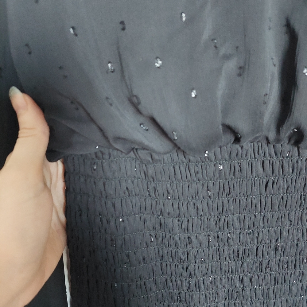 Semi Translucent Black Party Dress - Picture 3 of 5